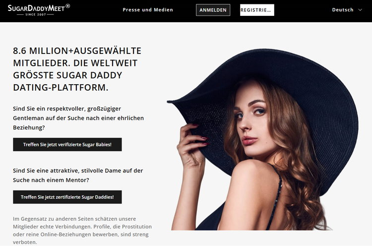 SugarDaddyMeet - Internationale Singlebörse und Dating Service für wohlhabende Männer und junge, attraktive Frauen im Test und Vergleich