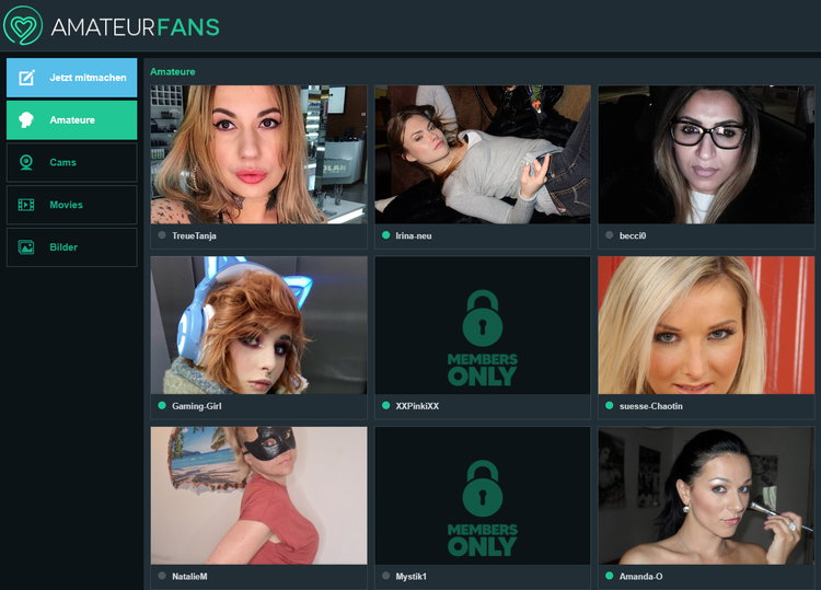 AmateurFans is a large platform for erotic photos and videos in German-speaking countries