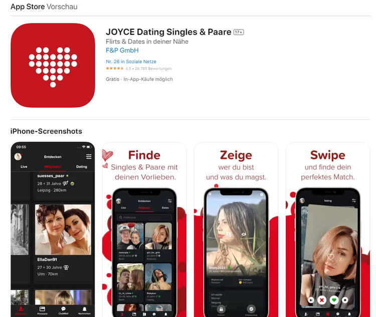 JOYCE is the dating app for adults with a kinky lifestyle